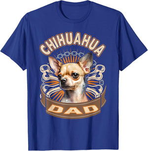 Retro Vintage Chihuahua Dad Funny Chihuahuas Pet Owners Gift T-Shirt - T-Shirt | Royal