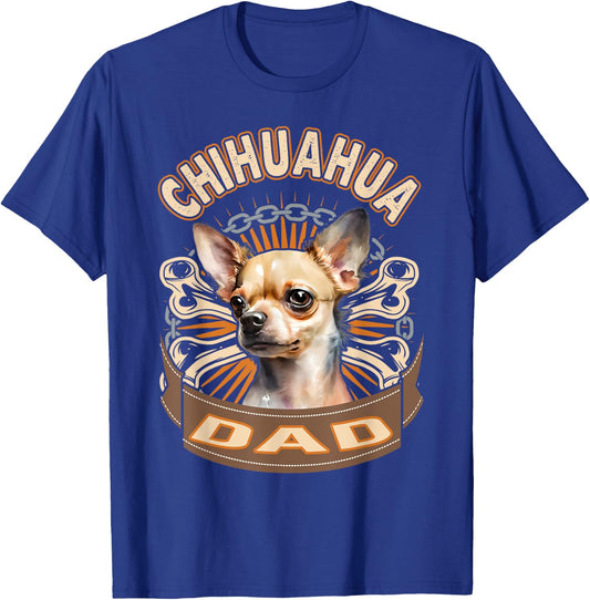 Retro Vintage Chihuahua Dad Funny Chihuahuas Pet Owners Gift T-Shirt - T-Shirt | Royal