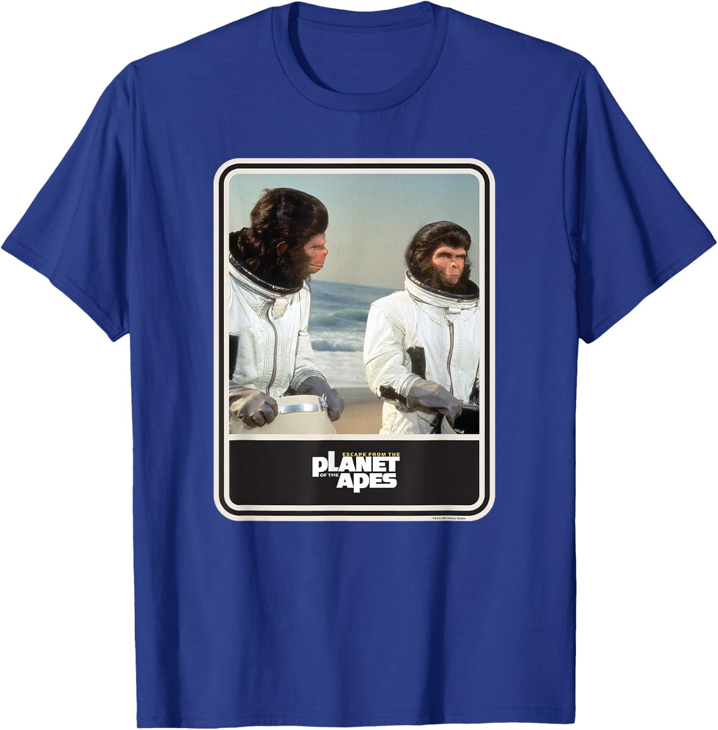 Escape from The Planet of The Apes 1971 Cornelius and Zira T-Shirt - T-Shirt | Royal