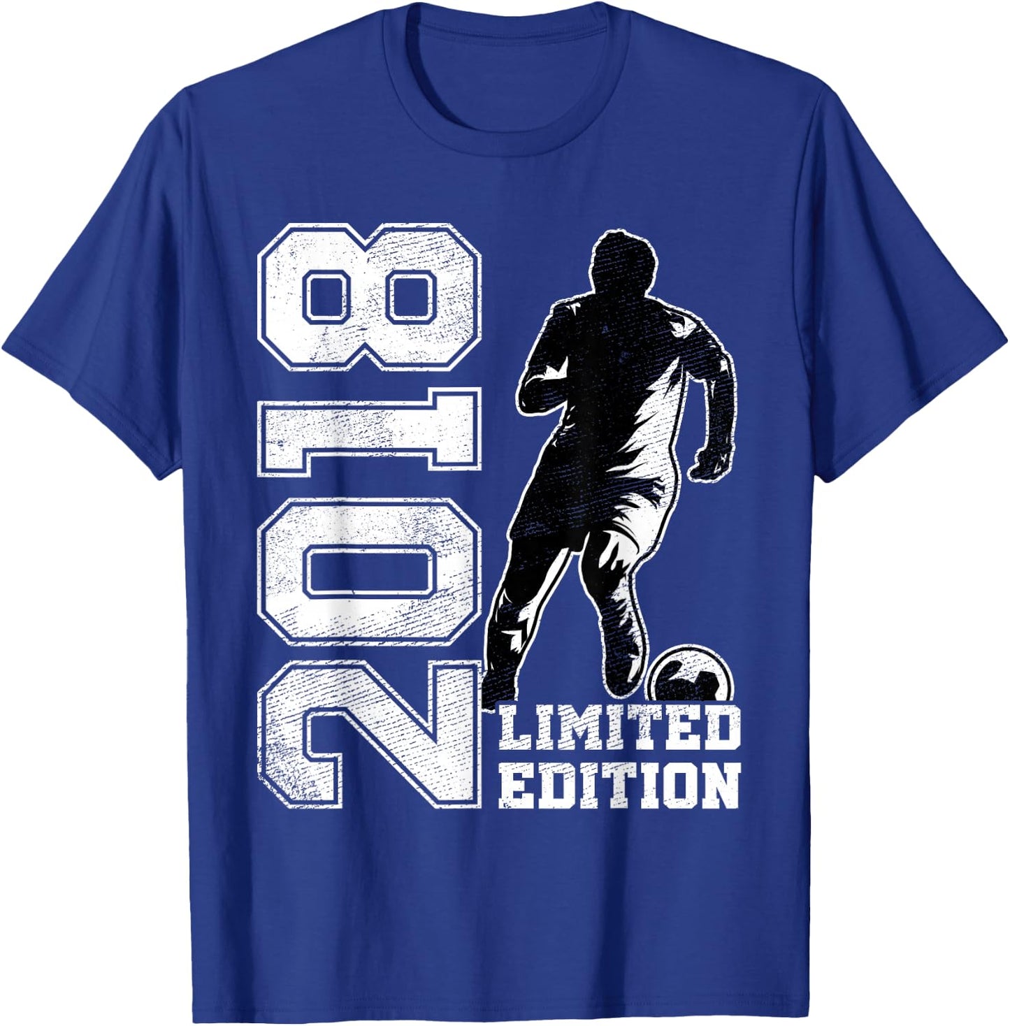7th Birthday Soccer Limited Edition 2018 7 Years Old T-Shirt - T-Shirt | Royal