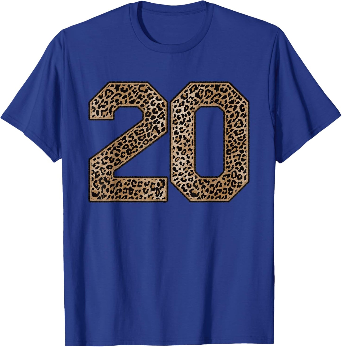 Leopard Number 20 Athlete Sports Jersey Supporter Fanwear T-Shirt - T-Shirt | Royal