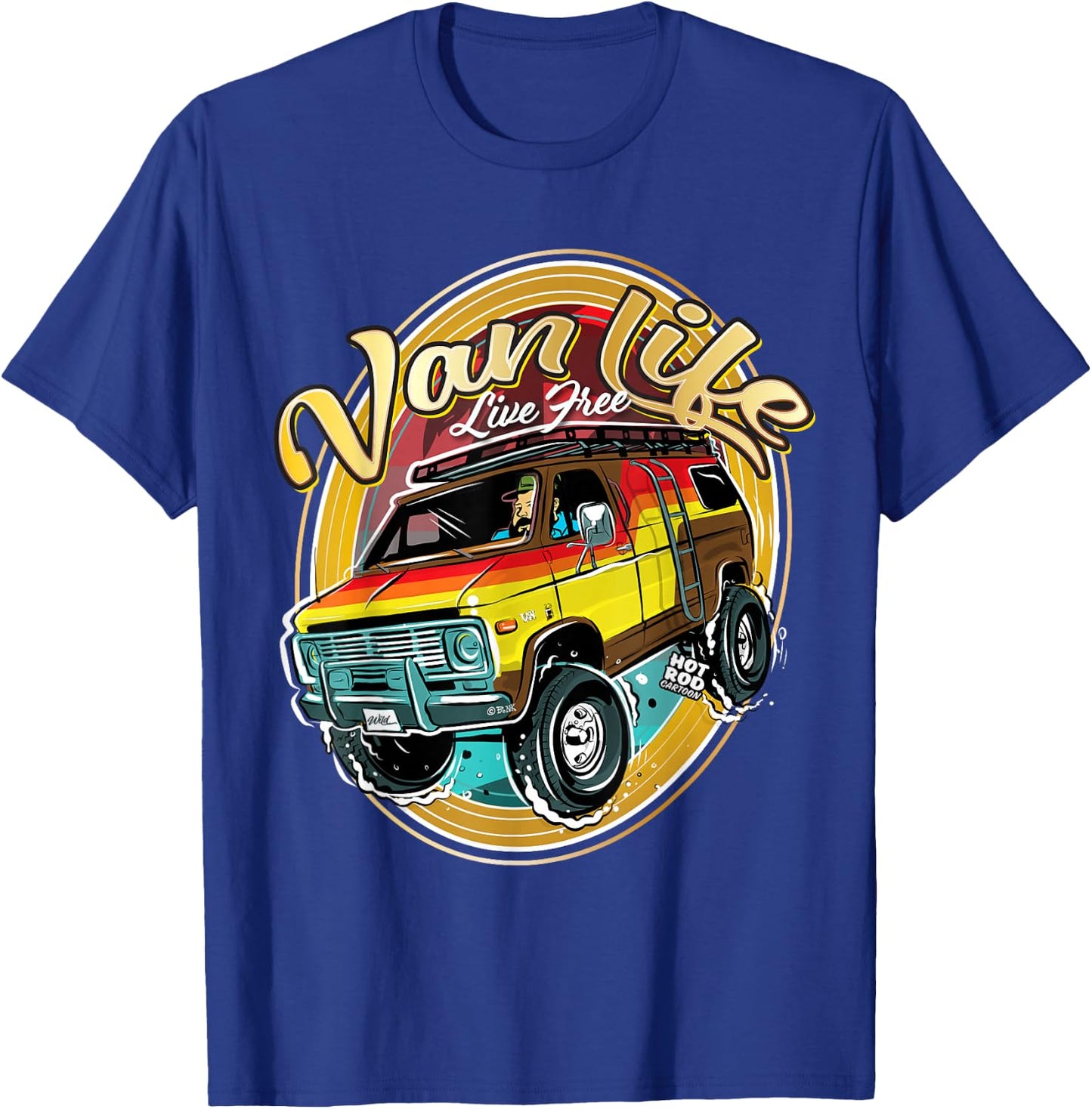 Retro Van Life T-Shirt - T-Shirt | Royal