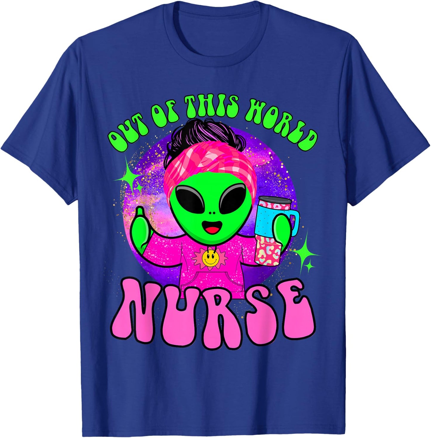 Out of this world funny alien space nurse nursing RN medical T-Shirt - T-Shirt | Royal