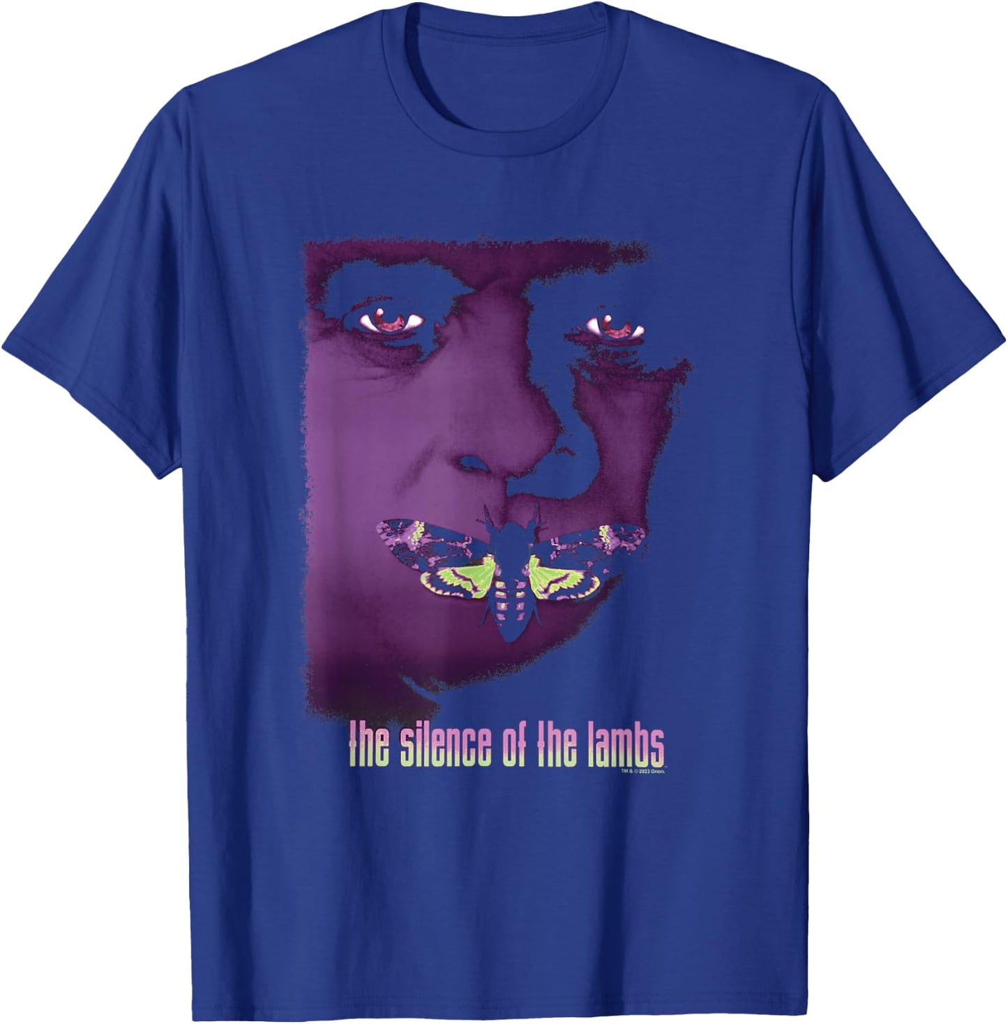 The Silence Of The Lambs Hannibal Lecter Purple Moth Poster T-Shirt - T-Shirt | Royal