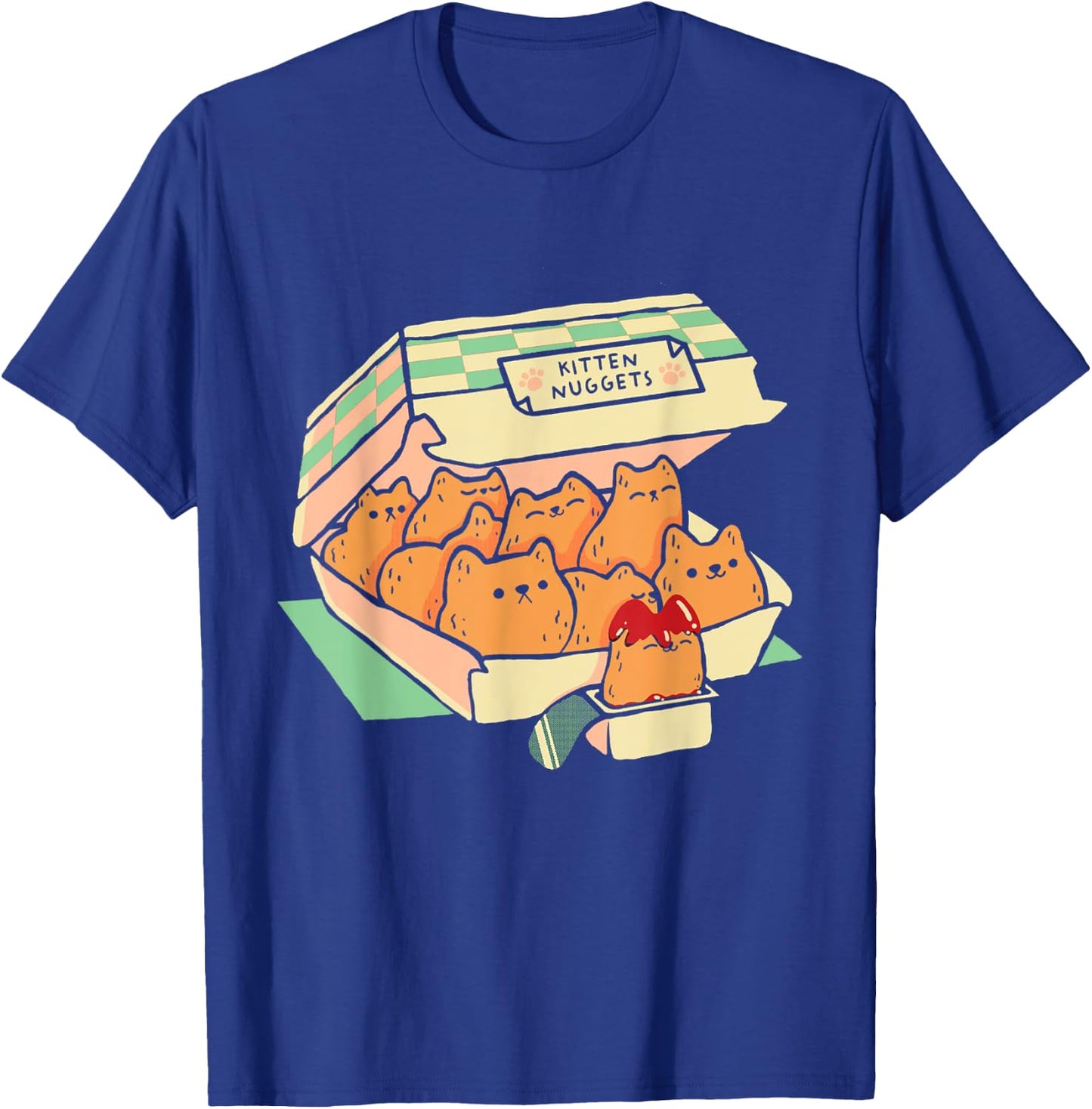 Kitten Nuggets Fast Food Cat Cute Chicken Nugget Lover T-Shirt - T-Shirt | Royal