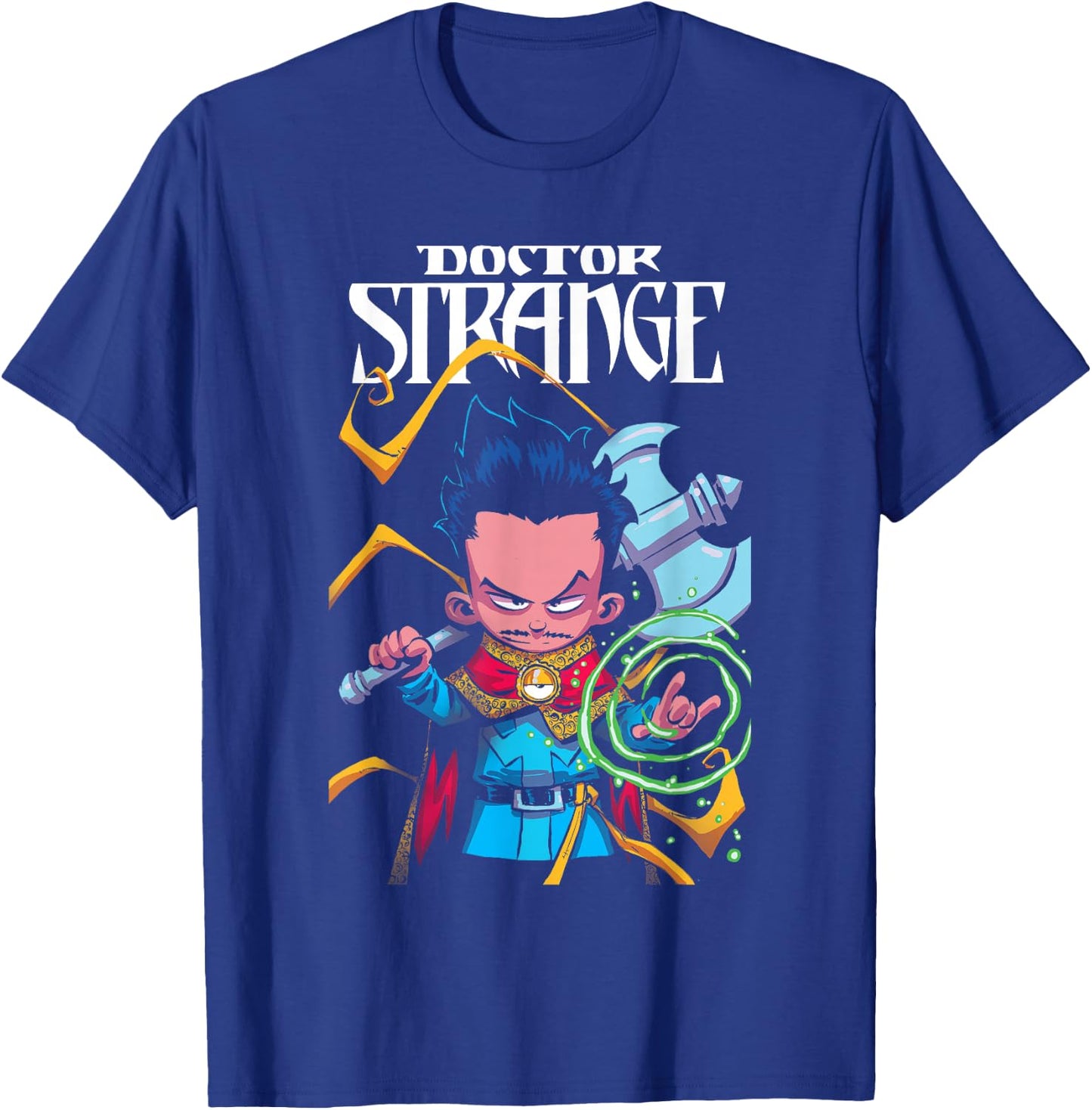 Marvel Comics Retro Classic Dr. Strange Cartoon Chibi Poster T-Shirt - T-Shirt | Royal