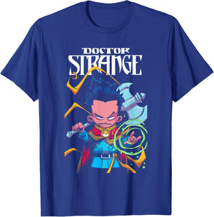 Marvel Comics Retro Classic Dr. Strange Cartoon Chibi Poster T-Shirt - T-Shirt | Royal
