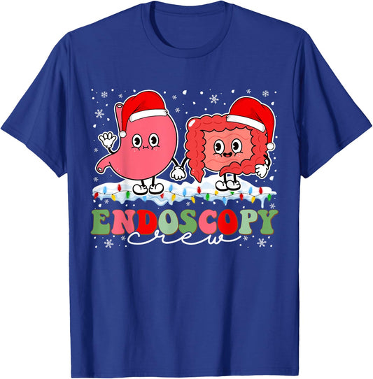 Endoscopy Christmas Crew Gastroenterology Endoscopy Nurse T-Shirt - T-Shirt | Royal