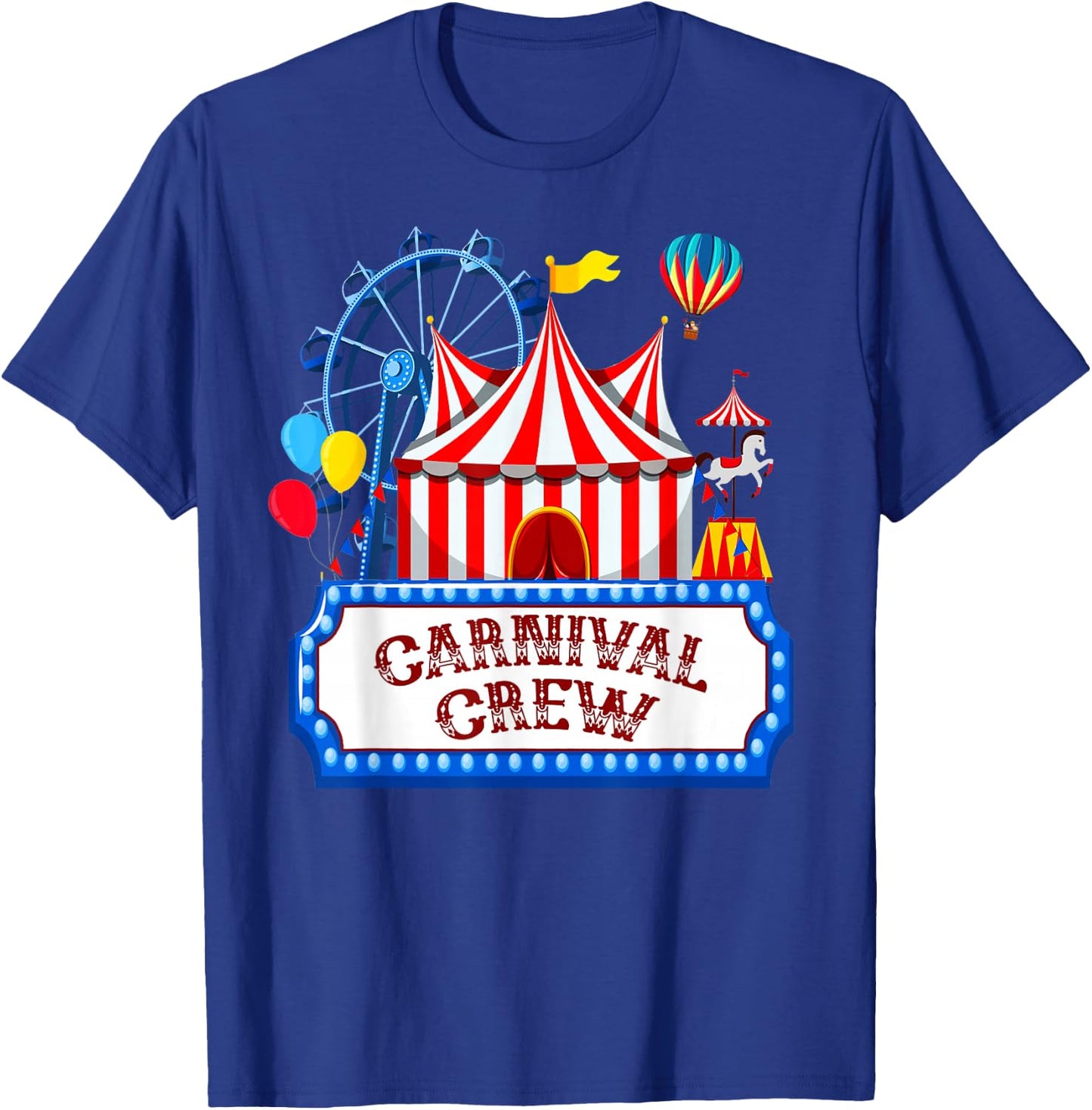 Carnival Crew for Birthday Theme Party Matching Family T-Shirt - T-Shirt | Royal