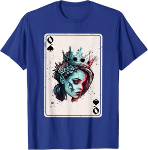 Queen of Spades Horror Card Game Creepy Queen of Spades T-Shirt - T-Shirt | Royal