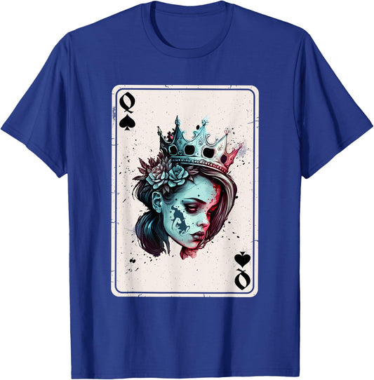 Queen of Spades Horror Card Game Creepy Queen of Spades T-Shirt - T-Shirt | Royal