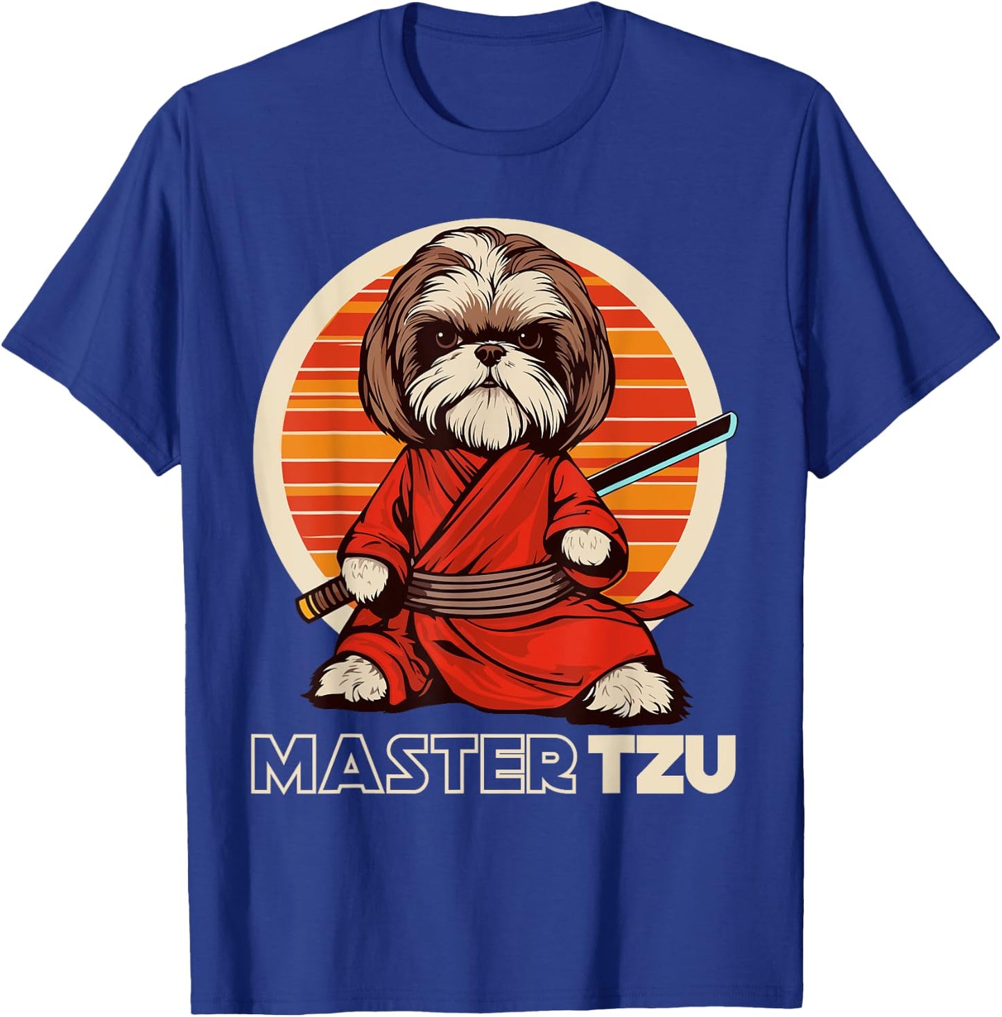 Master Tzu Ninja Shih Tzu Samurai Dog Anime T-Shirt - T-Shirt | Royal