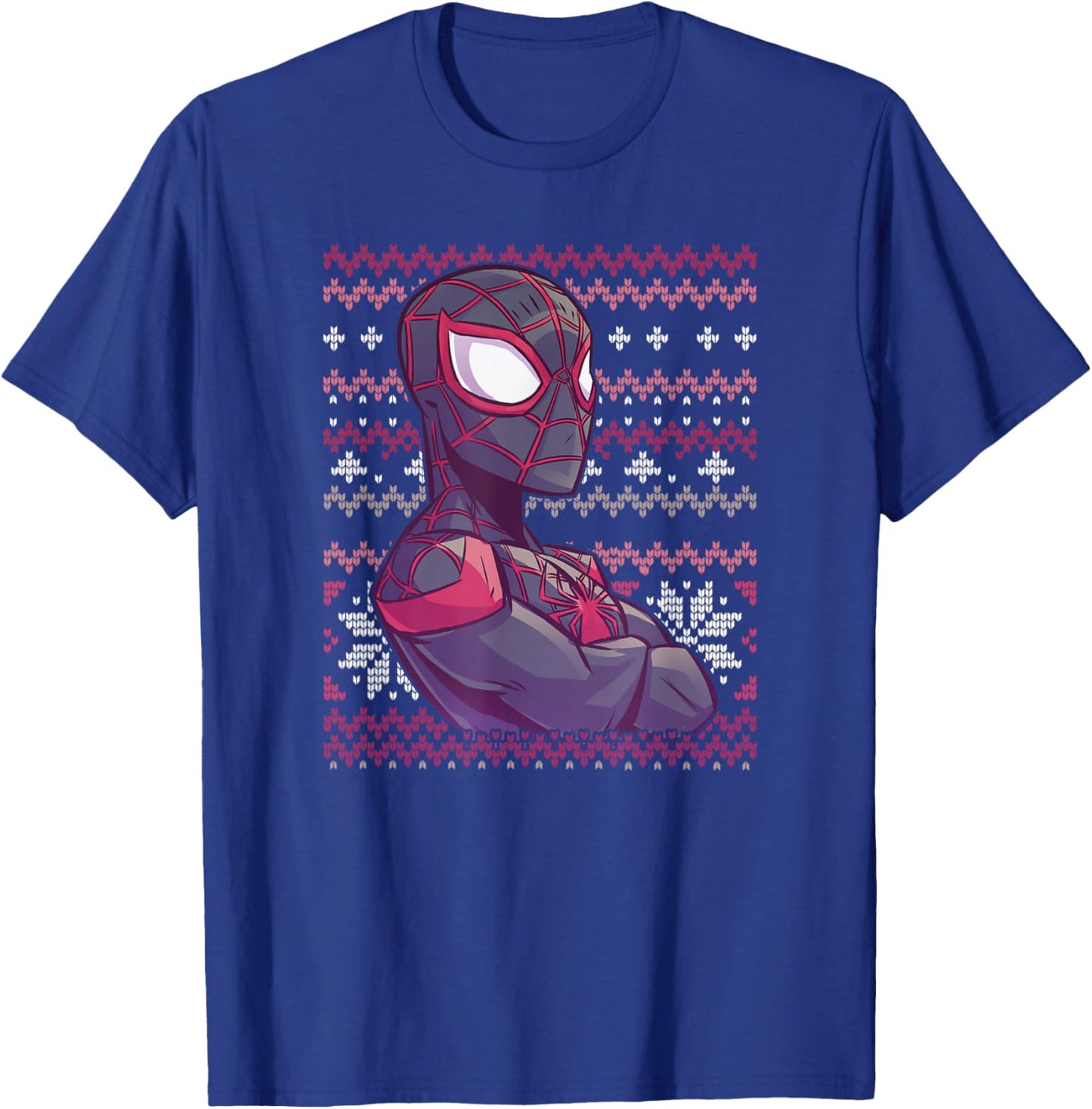 Marvel Miles Morales Ugly Sweater T-Shirt - T-Shirt | Royal