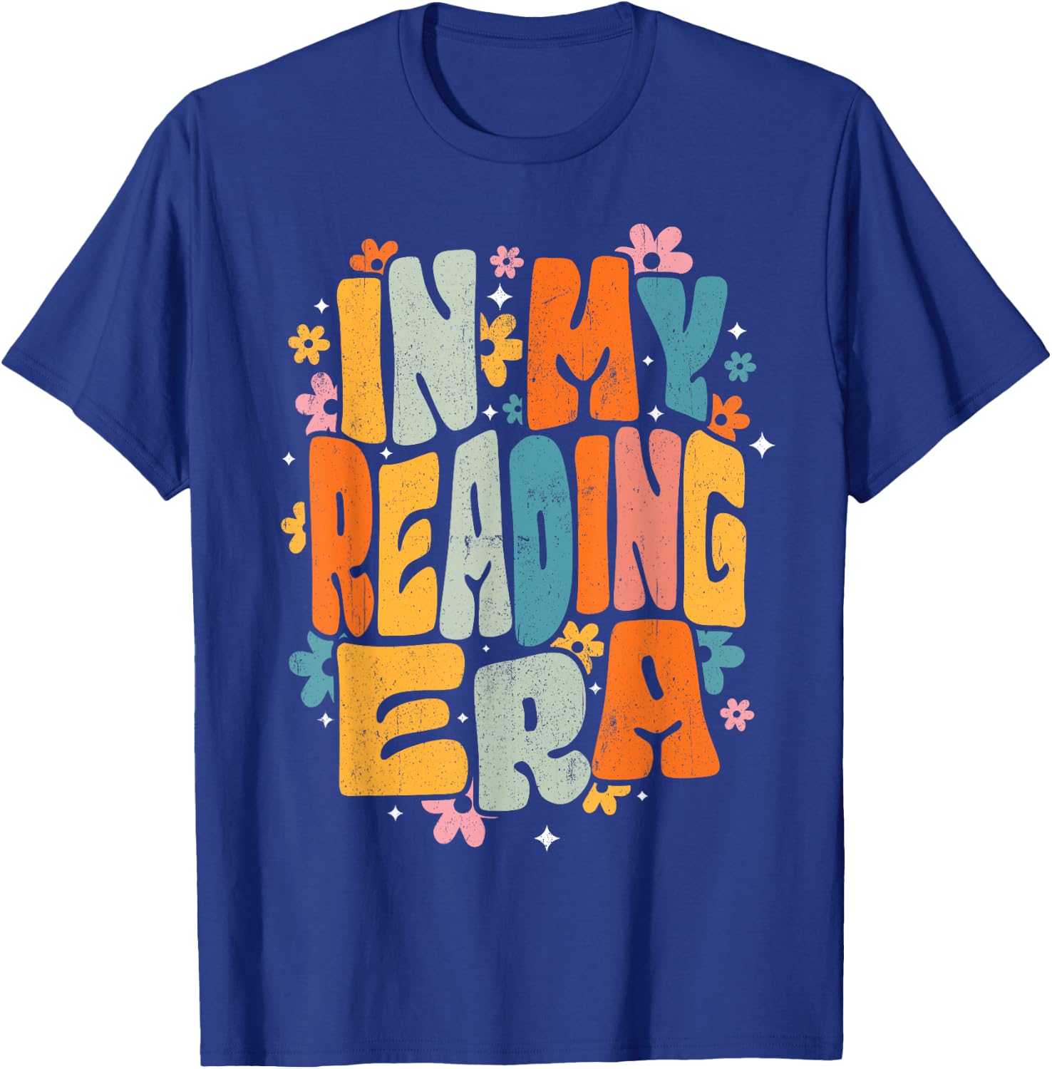InGENIUS Reading Enthusiast Shirts & Gifts Groovy Reader Librarian Teacher Book Lover T-Shirt - T-Shirt | Royal