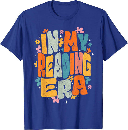 InGENIUS Reading Enthusiast Shirts & Gifts Groovy Reader Librarian Teacher Book Lover T-Shirt - T-Shirt | Royal