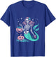 Halloween Mermaid Funny Skeleton T-Shirt - T-Shirt | Royal