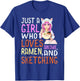 Girl Who Loves Anime Ramen and Sketching Kawaii Teen Girls Small T-Shirt - T-Shirt | Royal