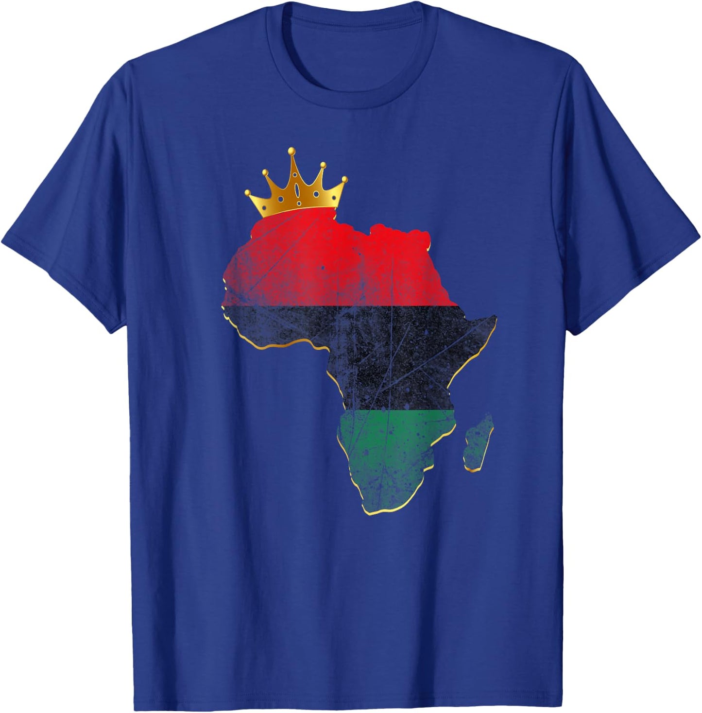Pride American African King Pan African Map UNIA flag T-Shirt - T-Shirt | Royal