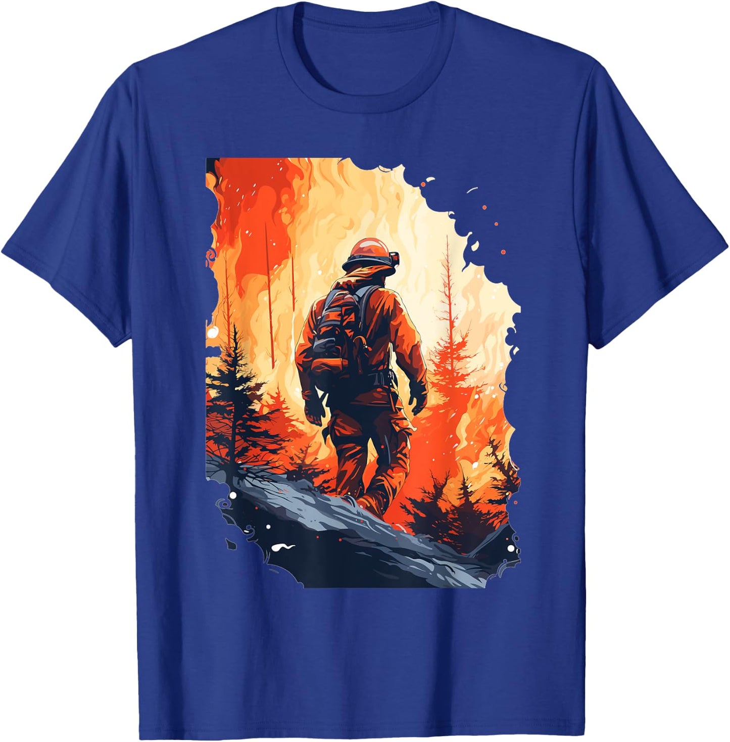 Funny Firefighting Shirts Firefighter & Fireman T-Shirt - T-Shirt | Royal