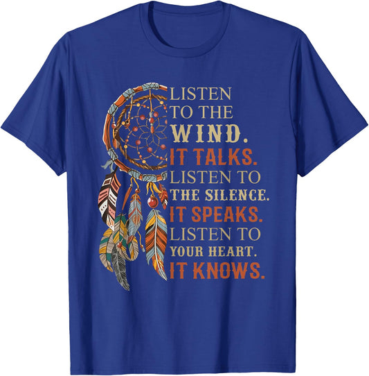 Listen To The Wind It Talks Dreamcatcher Women T-Shirt - T-Shirt | Royal