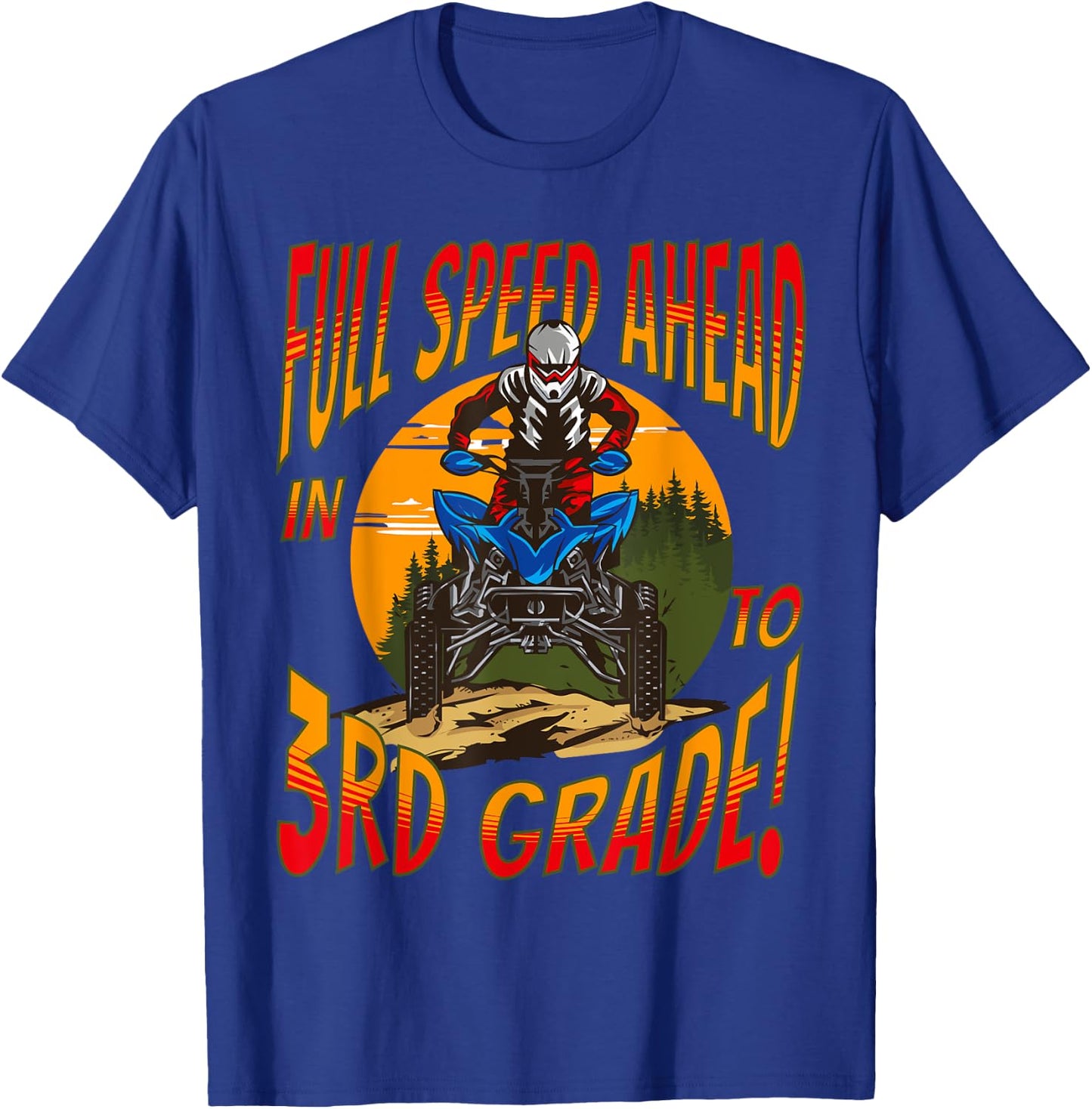 Back To School 2024 Boys Quad Happy First Day Of 3rd Grade T-Shirt - T-Shirt | Royal
