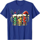 Funny Santa Reindeer Beer Christmas Lights Merry Xmas Beer T-Shirt - T-Shirt | Royal