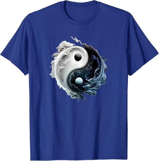 Ying Yang Whispy Feng Shui Taijitu Yin Yang T-Shirt - T-Shirt | Royal