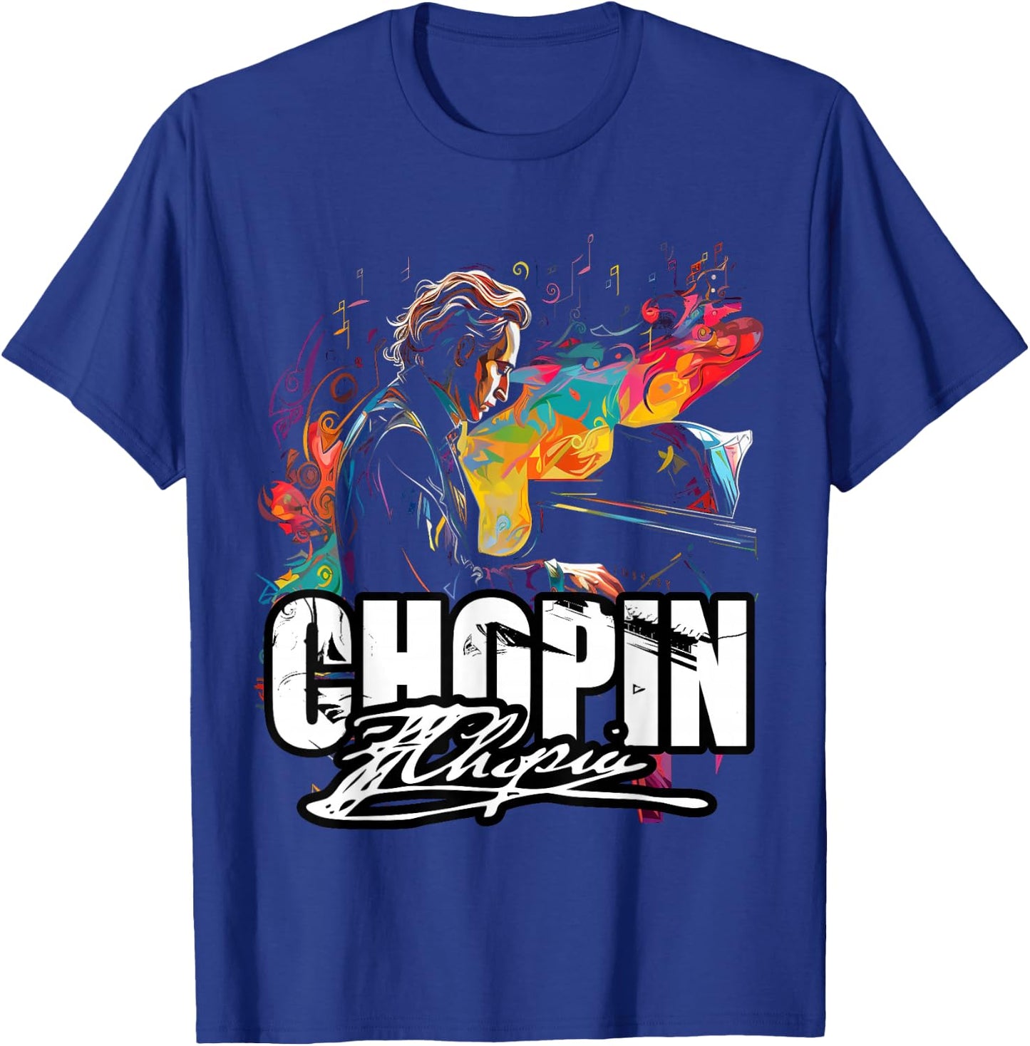 RhapsodyReveries Classical Music Piano Frederic Chopin T-Shirt - T-Shirt | Royal