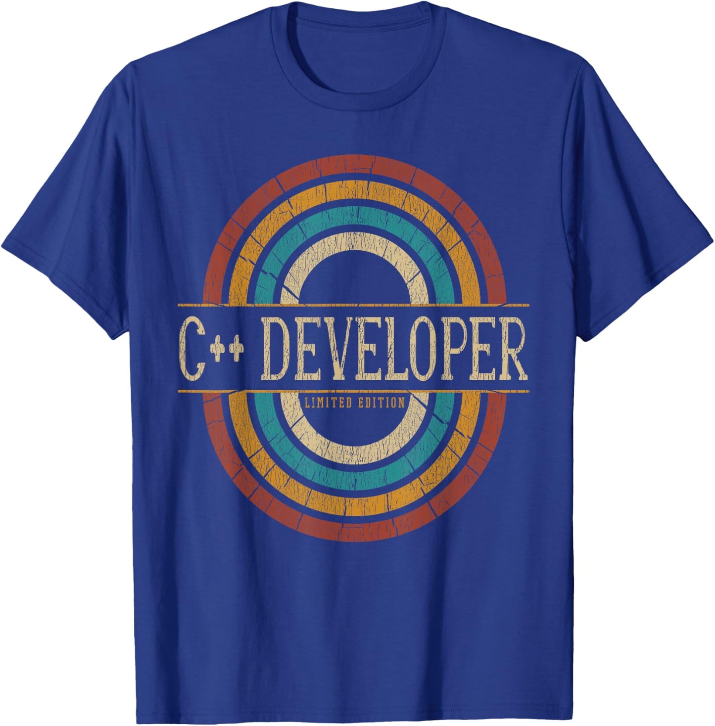 C++ Developer Vintage Retro T-Shirt - T-Shirt | Royal