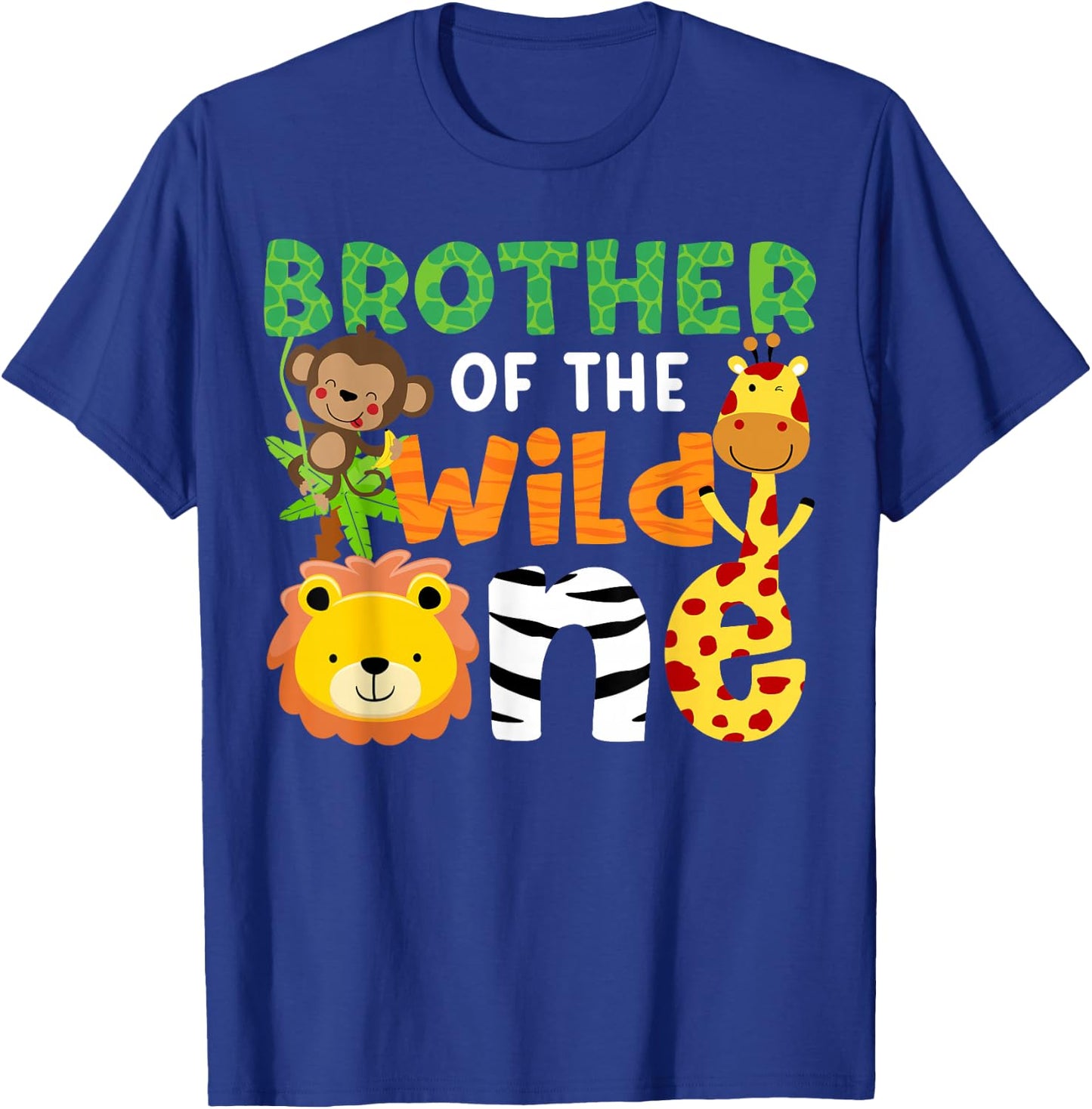 Brother of the Wild One Zoo Theme Bday Safari Jungle Animals T-Shirt - T-Shirt | Royal