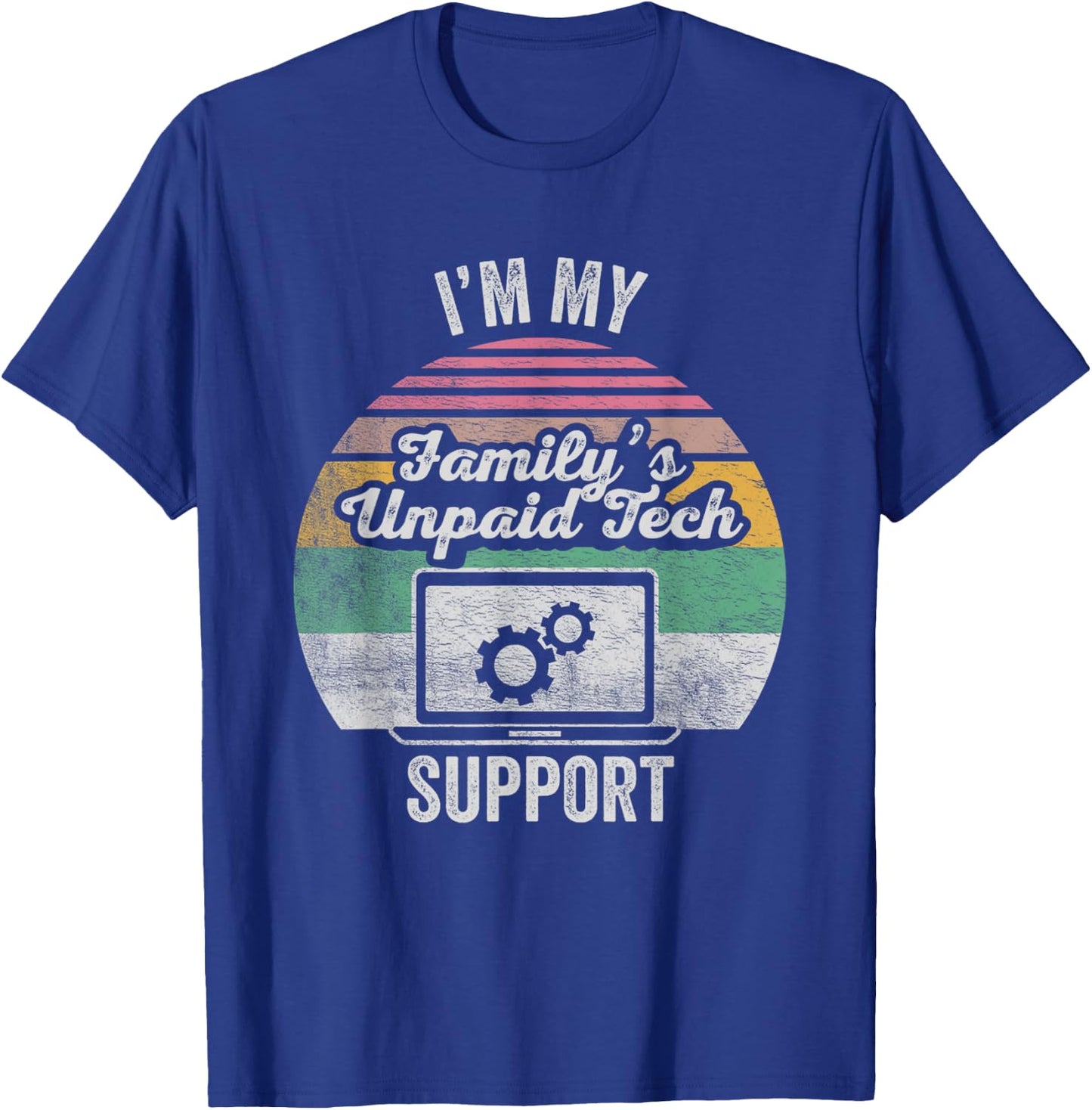 Funny Computer Nerd Engineer Vintage Technical Support Gift T-Shirt - T-Shirt | Royal