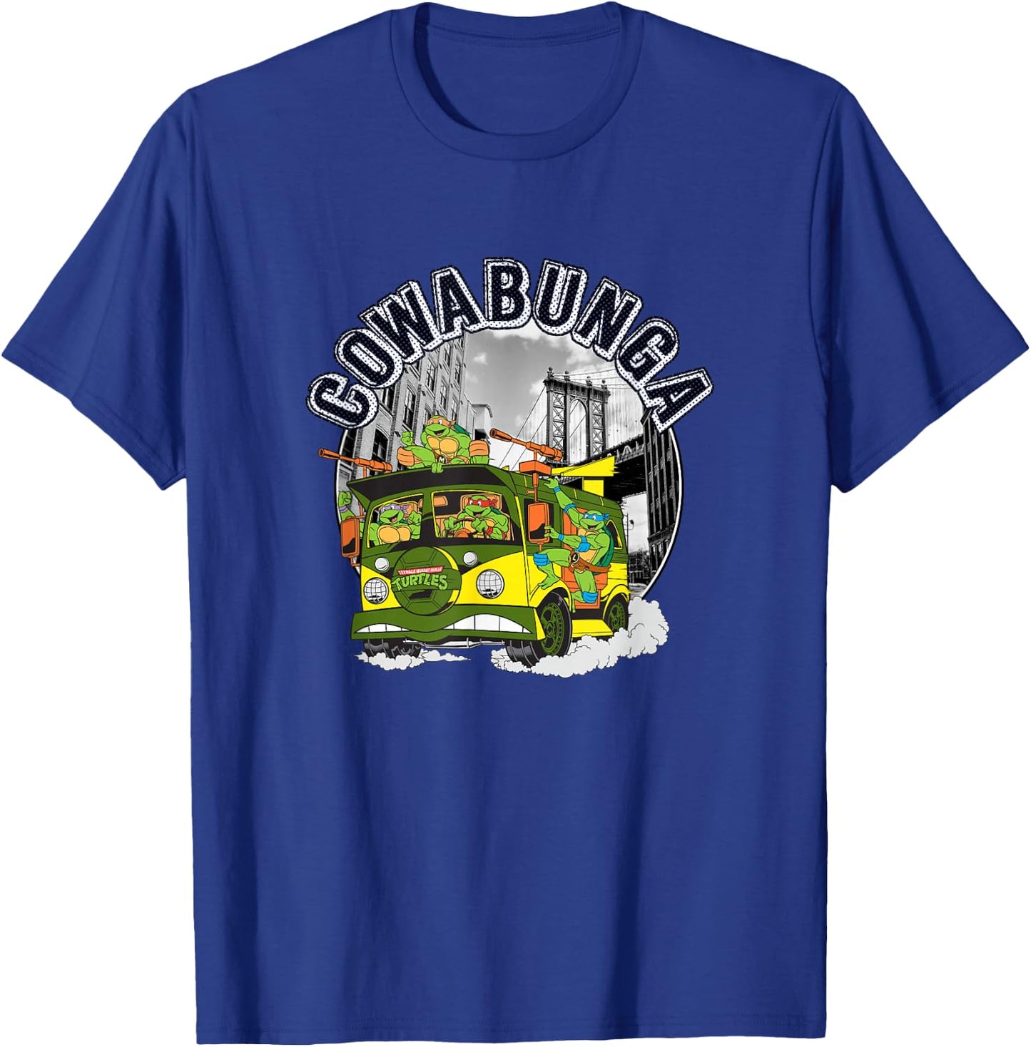 Teenage Mutant Ninja Turtles Cowabunga Turtle Van Logo T-Shirt - T-Shirt | Royal