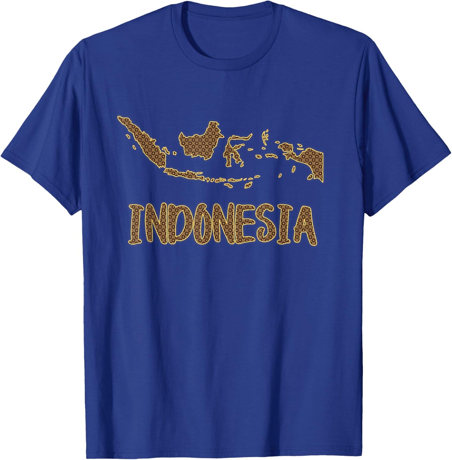 Indonesia Map filled with Traditional Indonesian Batik T-Shirt - T-Shirt | Royal