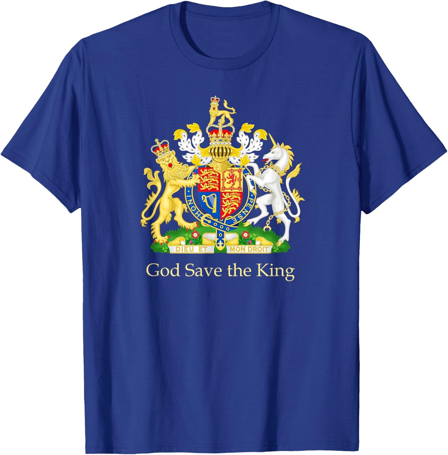 God Save the King Royal Coat of Arms Emblem Men Women T-Shirt - T-Shirt | Royal