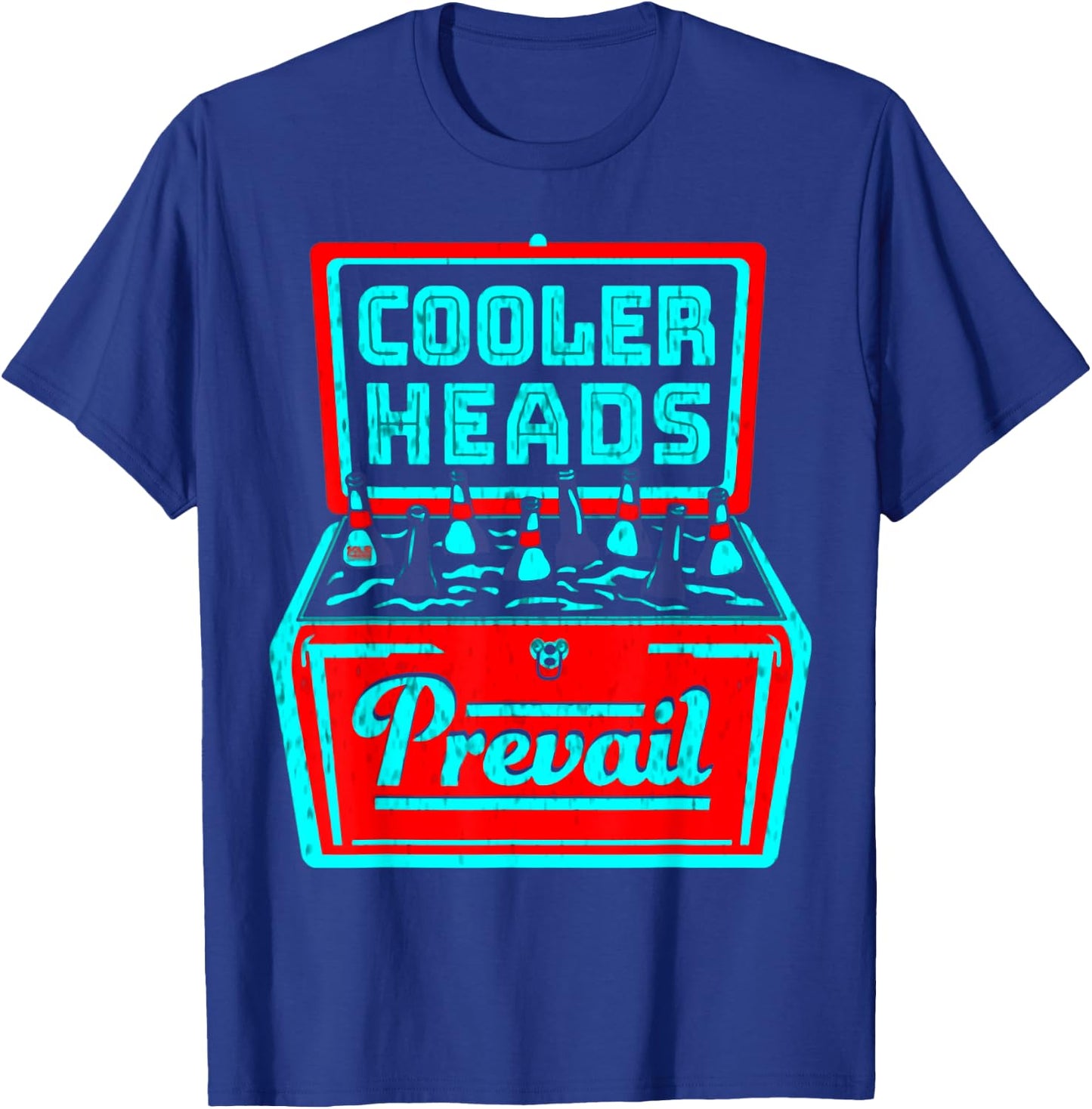 Beer Lover Men Dad Cooler Heads Prevail T-Shirt - T-Shirt | Royal