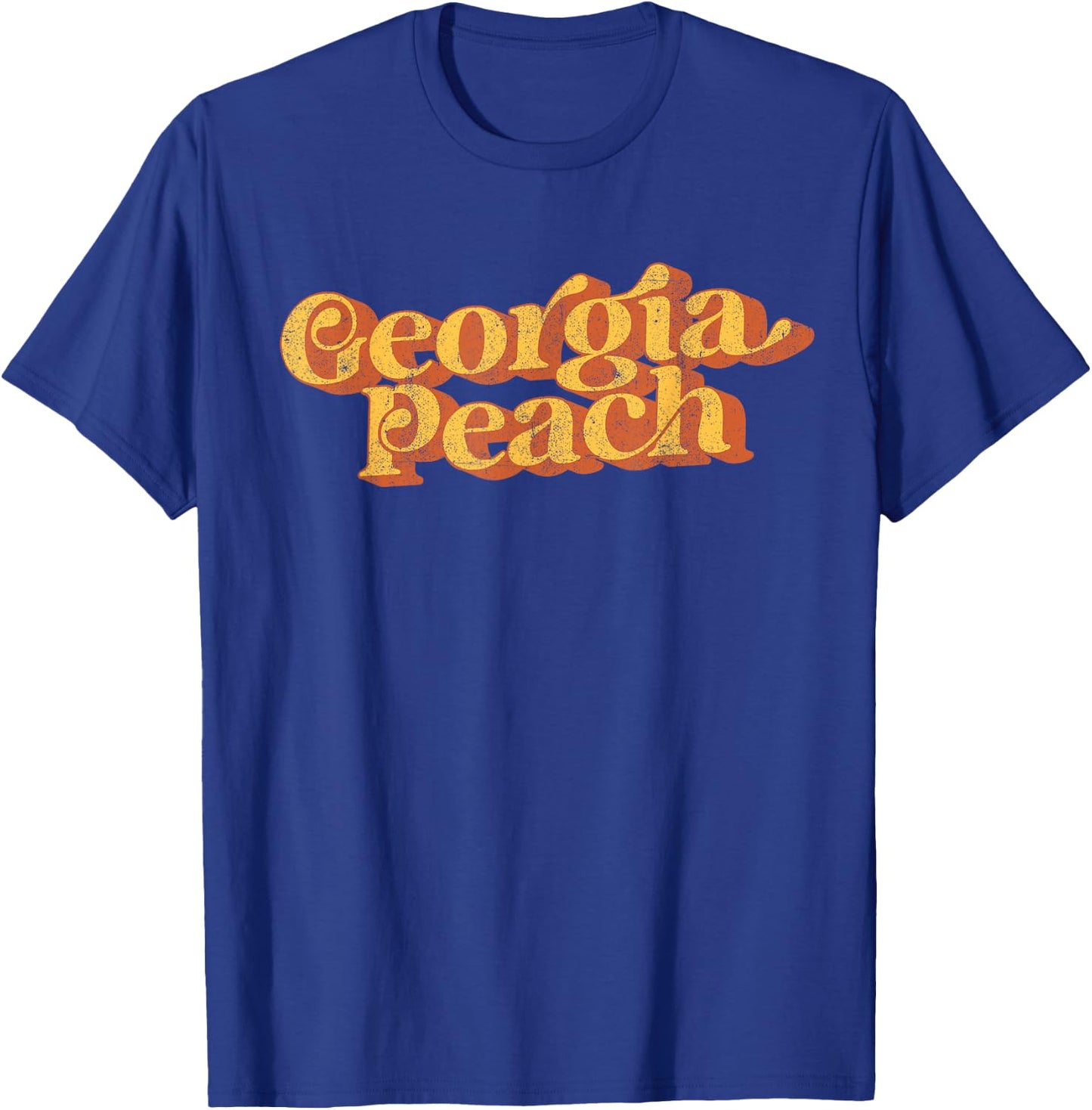 Vintage Georgia Peach Funny Cute Retro 70's Summer Women's T-Shirt - T-Shirt | Royal