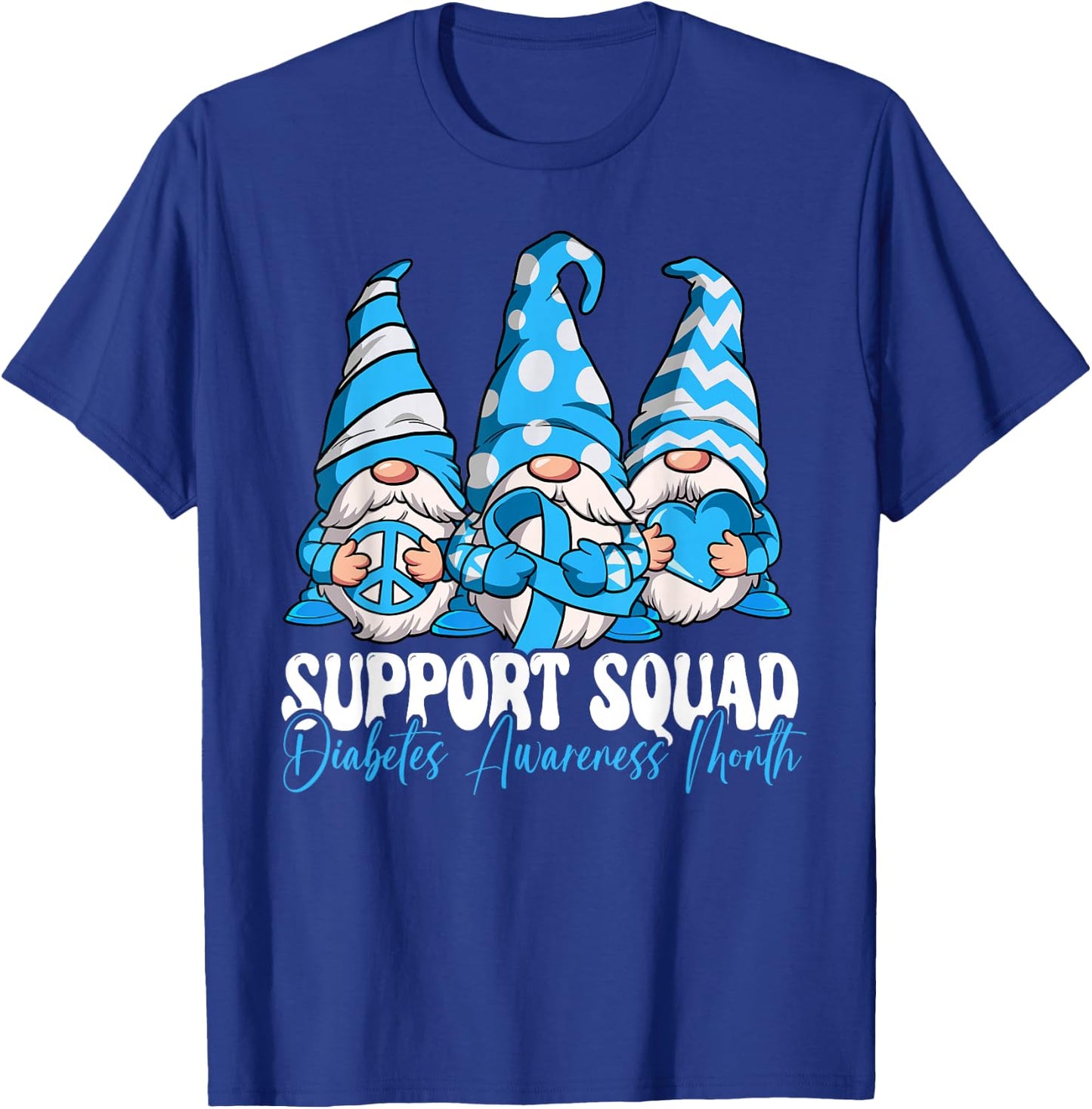 Support Squad Diabetes Awareness Month T-Shirt - T-Shirt | Royal