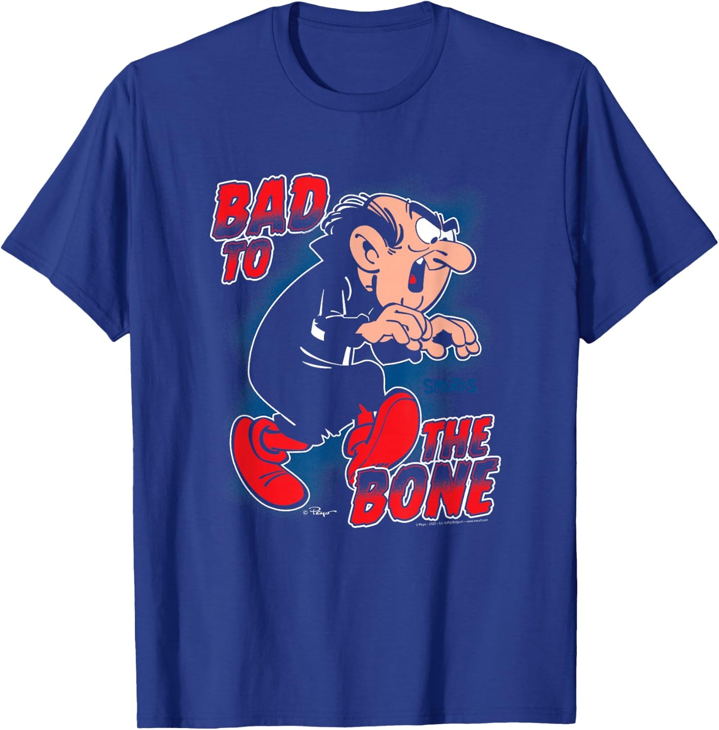 The Smurfs Gargamel Bad to The Bone T-Shirt - T-Shirt | Royal
