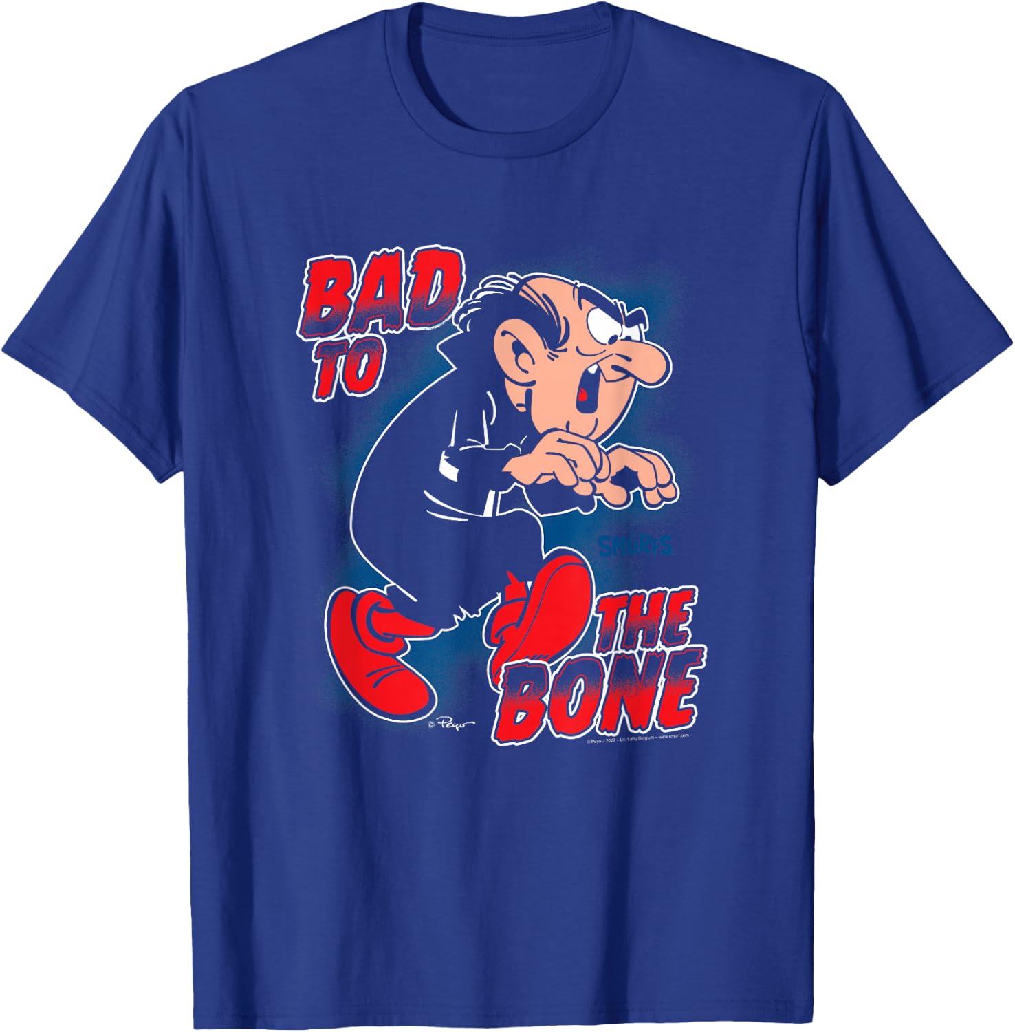 The Smurfs Gargamel Bad to The Bone T-Shirt - T-Shirt | Royal