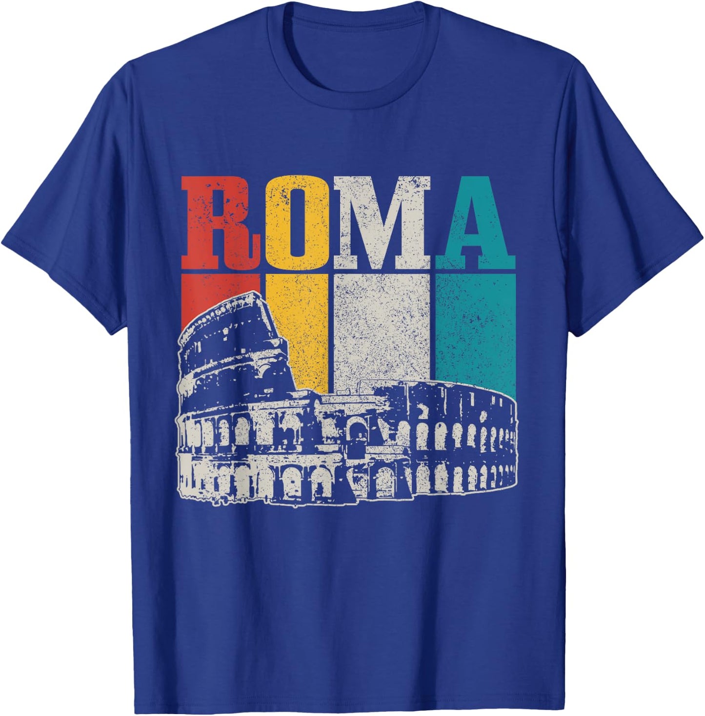 Rom Italy Roma Italia Colosseum Vintage Italian T-Shirt - T-Shirt | Royal