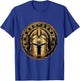 Golden Spartan Helmet | Gladiator Gym Spartans Warrior T-Shirt - T-Shirt | Royal
