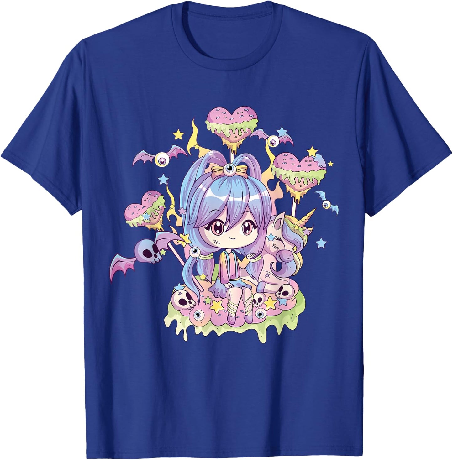 Pastel Goth Cute Creepy Girl Unicorn Kawaii Menhera Witchy T-Shirt - T-Shirt | Royal
