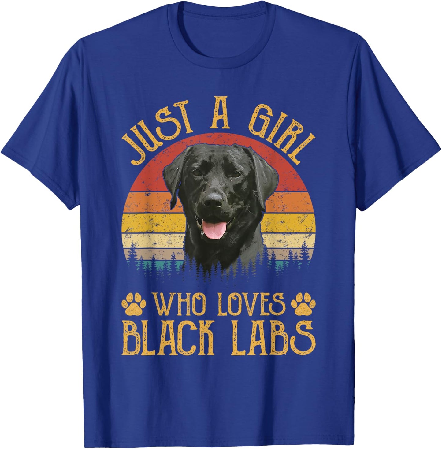 Just A Girl Who Loves Black Labs Shirt Labrador Retriever T-Shirt - T-Shirt | Royal