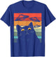 Funny Cat , Galaxy Cat Shirt Spaceship Alien Cat UFO T-Shirt - T-Shirt | Royal