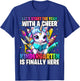 Unicorn Kindergarten Back to School First Day of School Girl T-Shirt - T-Shirt | Royal