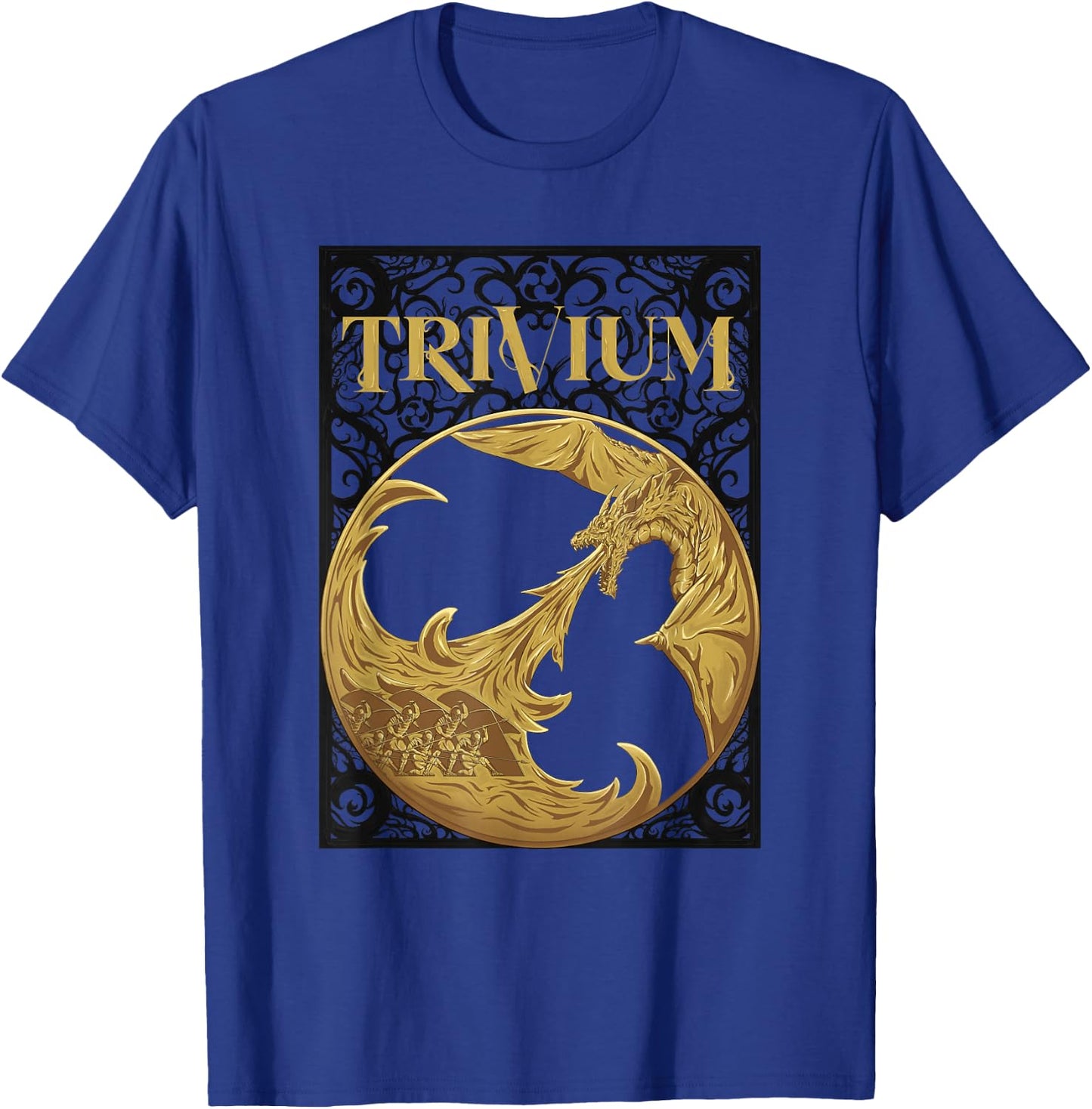 Trivium Gold Dragon T-Shirt - T-Shirt | Royal