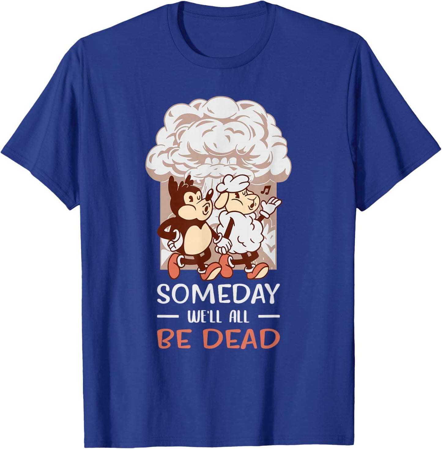 Embrace The Existential Dread Designs Existential Dread Retro Toon Explosion, Sarcasm, Nihilism T-Shirt - T-Shirt | Royal