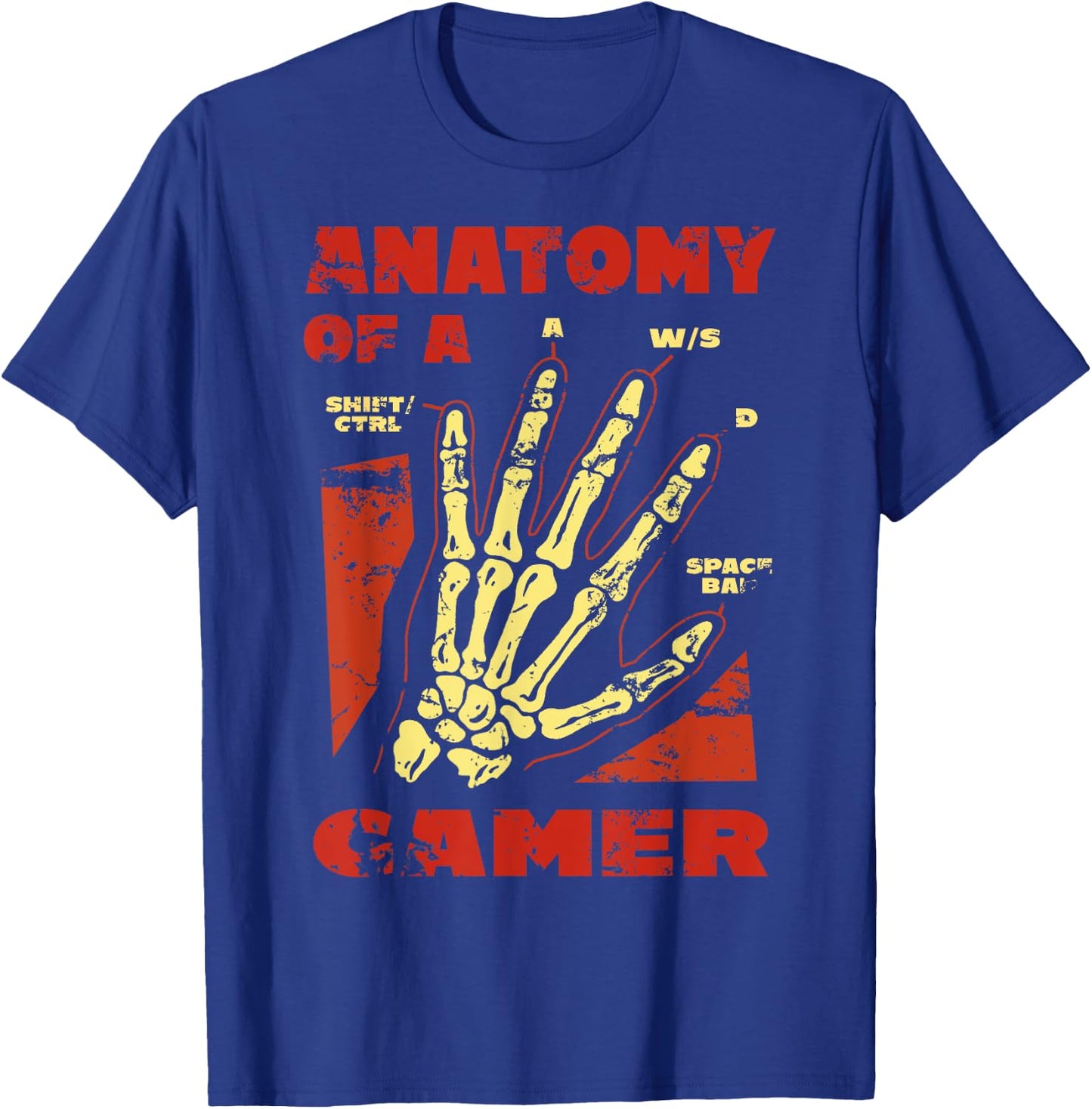 Anatomy of a Gamer Video Game Player Gamer T-Shirt - T-Shirt | Royal