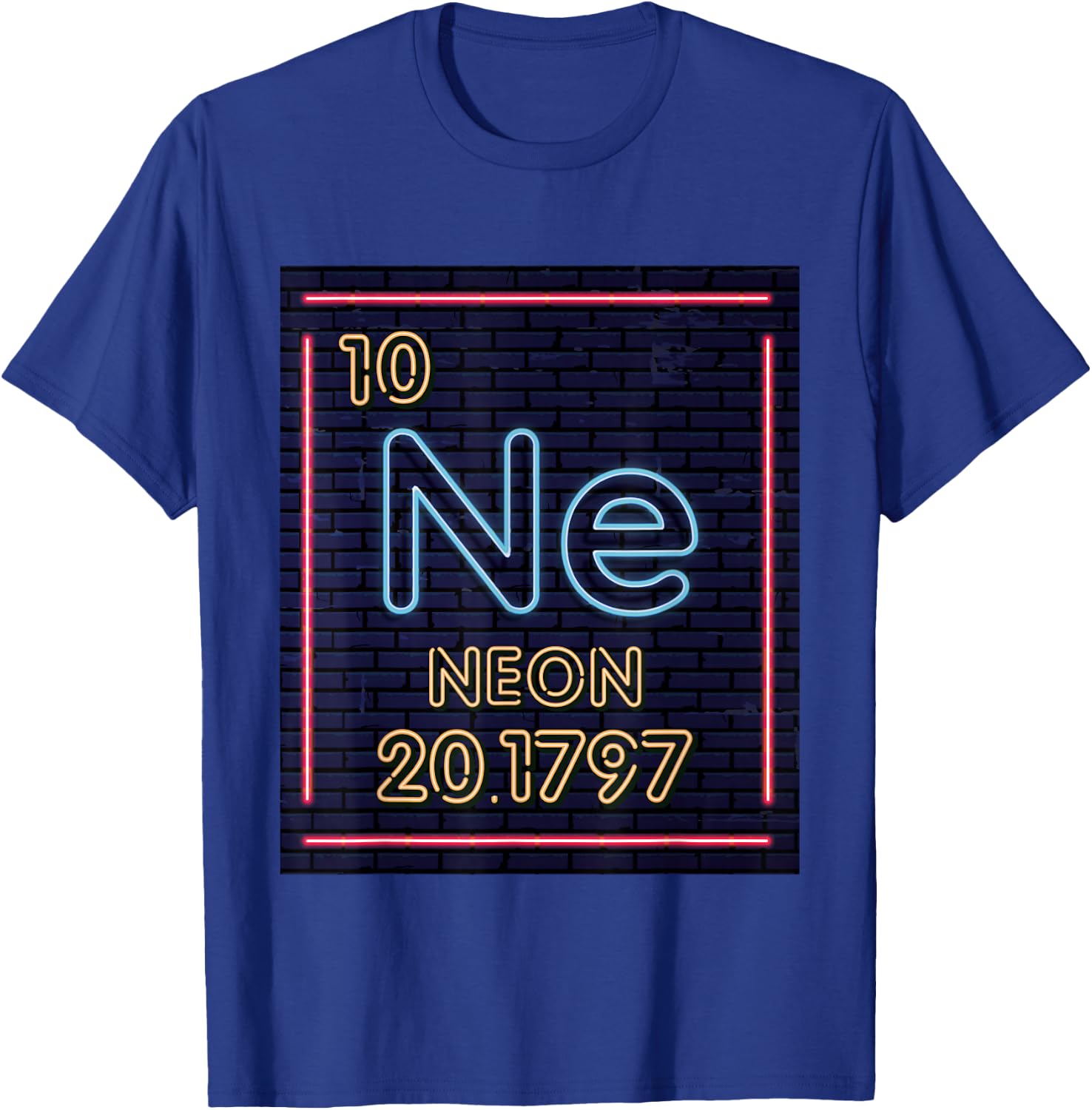 Neon Element Purple Periodic Table Chemistry Nerd Gift T-Shirt - T-Shirt | Royal