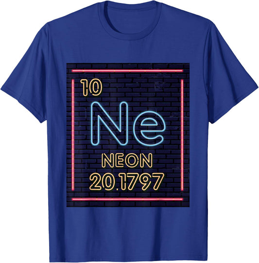 Neon Element Purple Periodic Table Chemistry Nerd Gift T-Shirt - T-Shirt | Royal